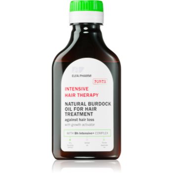 Elfa Pharm Intensive Cosmetic Intensive Hair Therapy Natural Burdock Oil For Hair Treatment Ulei contra caderii parului cu activator de crestere - imagine 2